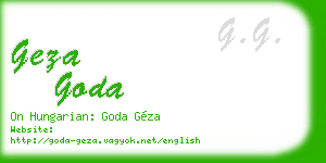 geza goda business card